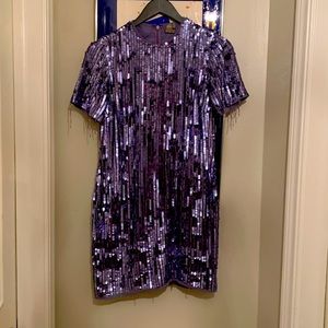 ASOS sequence and beaded mini dress fully lined